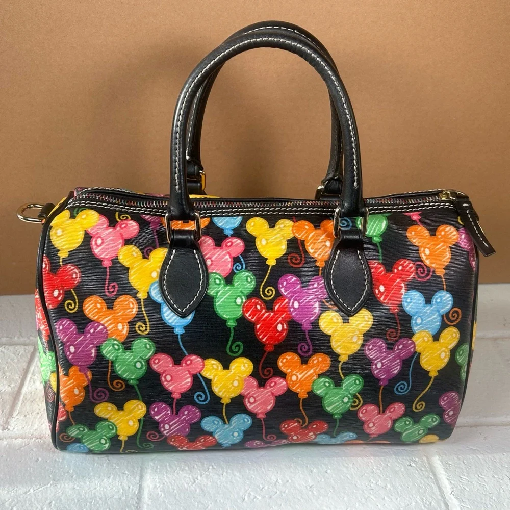 Retired Dooney & Bourke Disney Parks 10th Anniversary Mickey Balloons Satchel - Picture 3 of 16